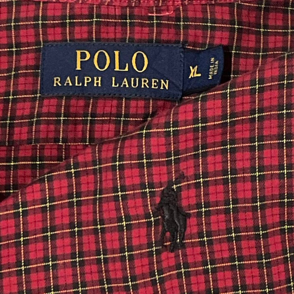 Polo Ralph Lauren Men’s XL Long Sleeve Button Up Shirt Red Plaid Preppy
